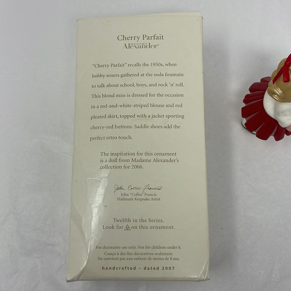 2007 Hallmark 50s Cherry Parfait Christmas Ornament - Picture 9 of 11